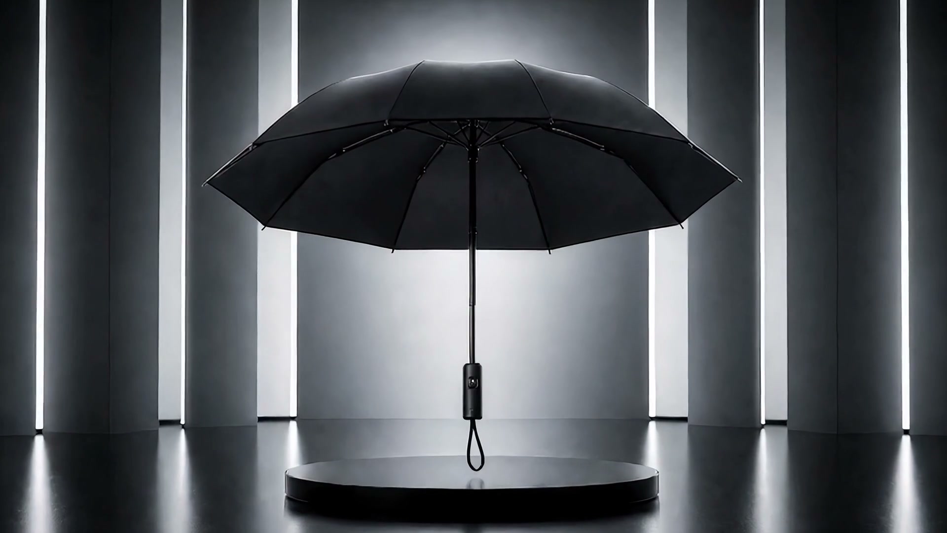 Automatic umbrella 16 by 9 film frame marked for refinement
